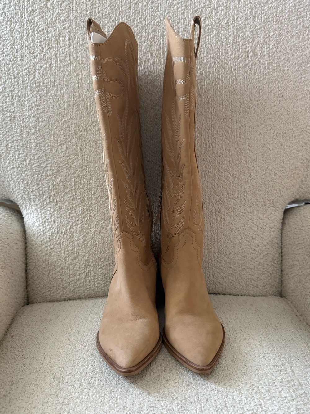 Dolce Vita Solei Classic Tan Women's Western Knee-High Boots